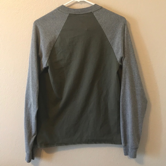 Hanes Beefy Long Sleeve Henley Baseball Shirt - Picture 3 of 3